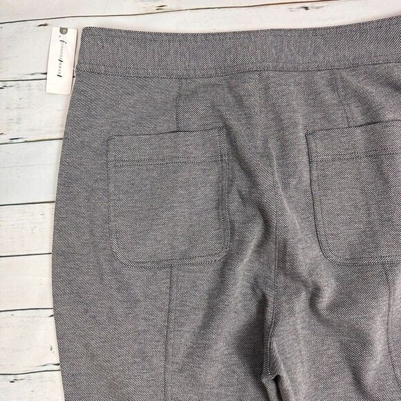 NEW Anthropologie Maeve Flare split front pants gray trouser dress size 14 - Picture 8 of 8